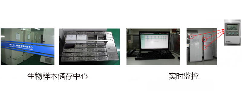  樣本中心實拍設備、冰箱、溫度計等圖 